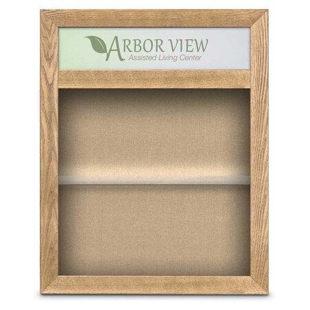 United Visual Products Outdoor Enclosed Combo Board, 42"x32", Satin Frame/Grey & Ultramarine UVCB4232OD-GREY-ULTMAR
